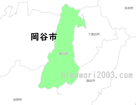 岡谷市のマップ