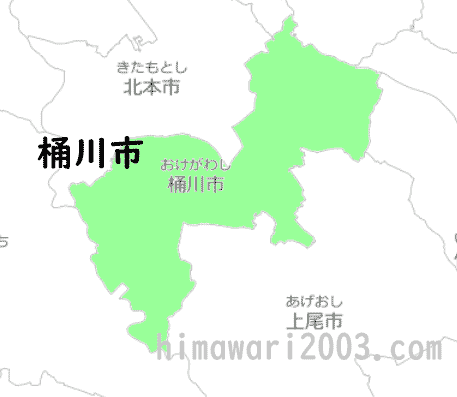 桶川市のマップ