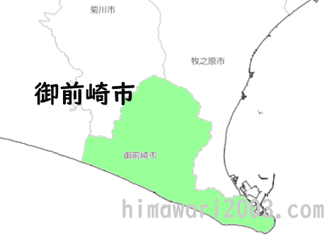 御前崎市のマップ