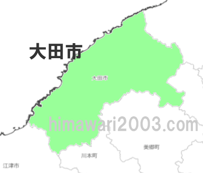 大田市のマップ