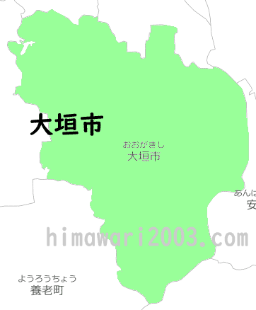 大垣市のマップ
