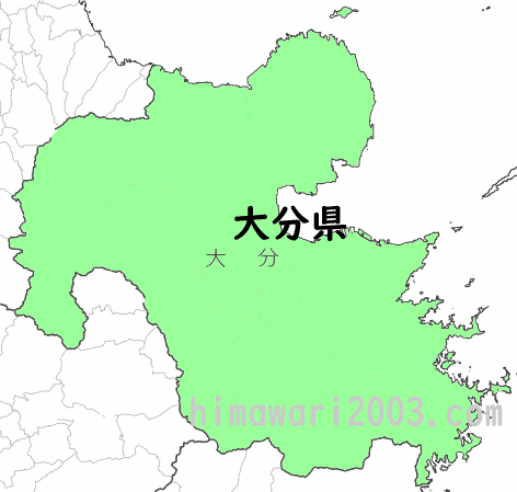 大分県のマップ