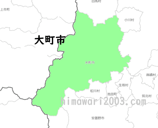 大町市のマップ