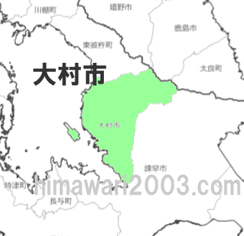 大村市のマップ
