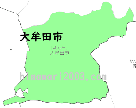 大牟田市のマップ