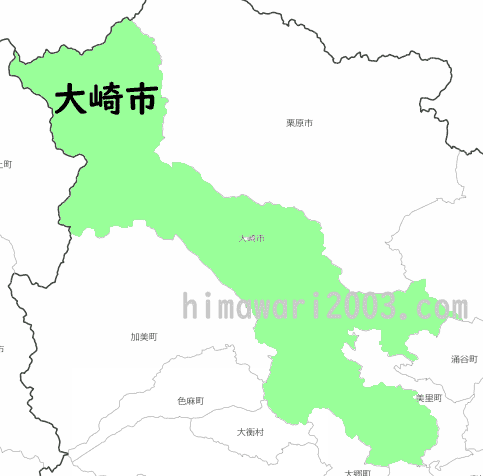 大崎市のマップ