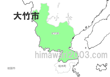 大竹市のマップ