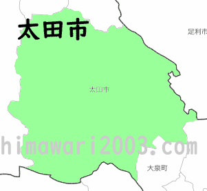 太田市のマップ