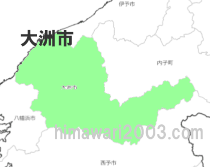 大洲市のマップ