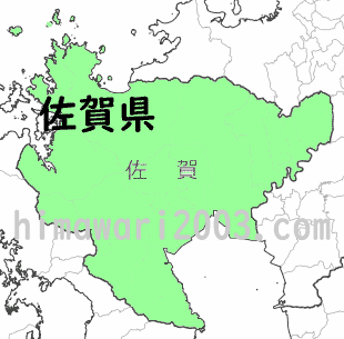 佐賀県のマップ