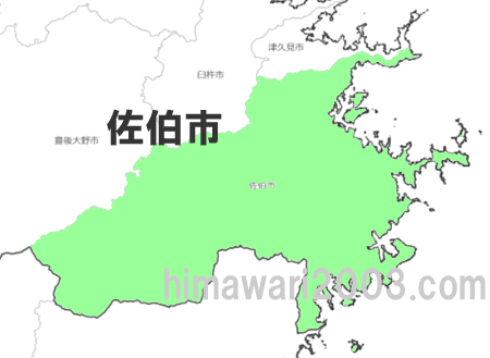 佐伯市のマップ