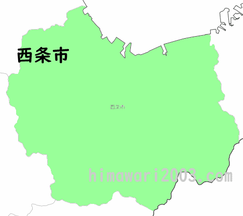 西条市のマップ