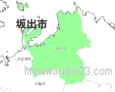 坂出市のマップ