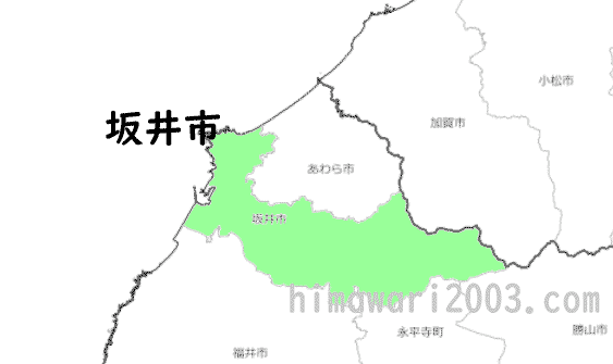 坂井市のマップ