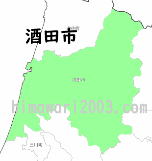 酒田市のマップ