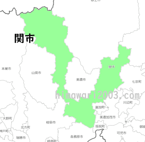 関市のマップ