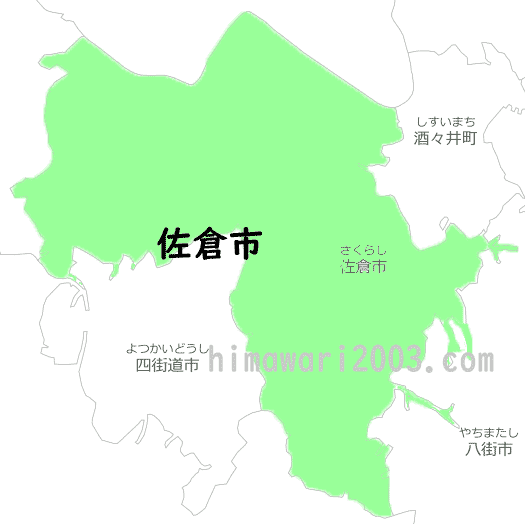 佐倉市のマップ