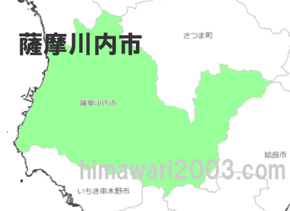 薩摩川内市のマップ