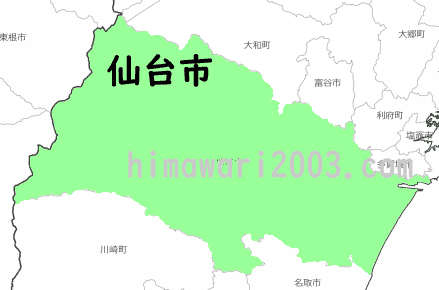 仙台市のマップ