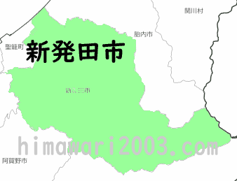 新発田市のマップ