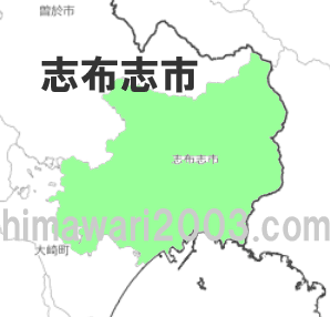 志布志市のマップ