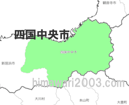 四国中央市のマップ