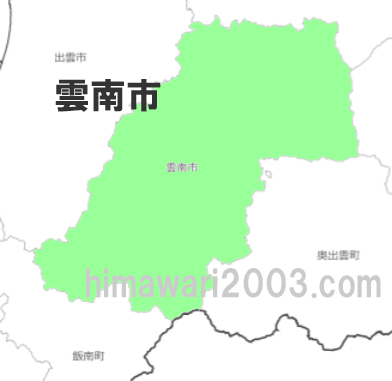 雲南市のマップ