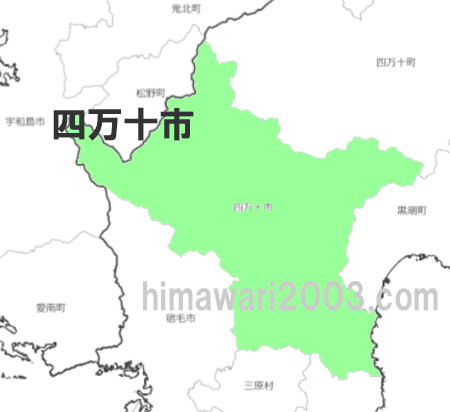 四万十市のマップ