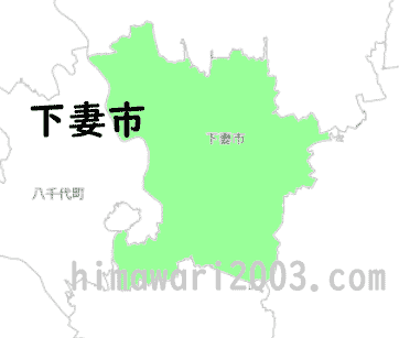 下妻市のマップ