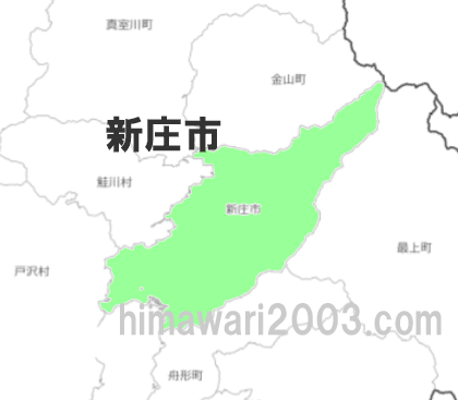 新庄市のマップ