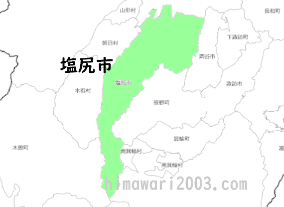 塩尻市のマップ