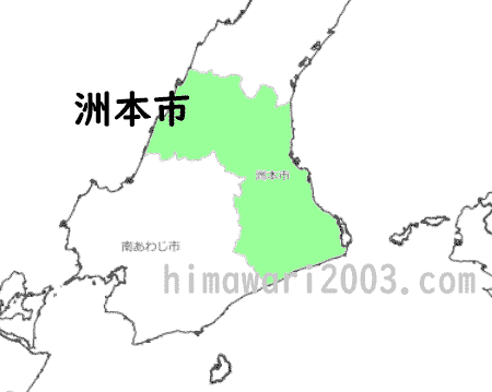 洲本市のマップ