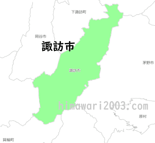 諏訪市のマップ