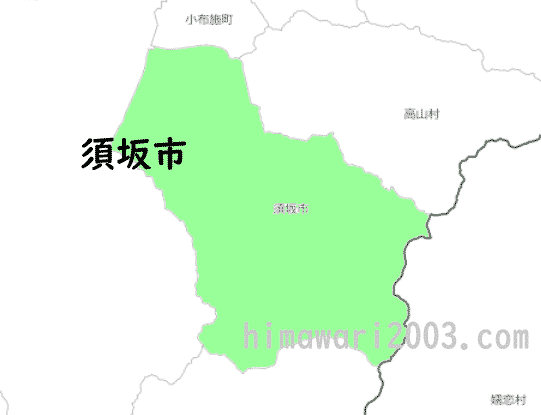 須坂市のマップ