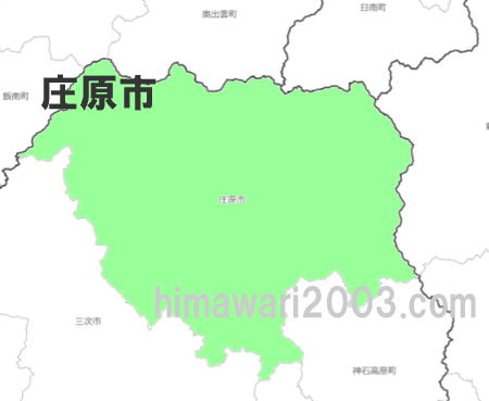 庄原市のマップ