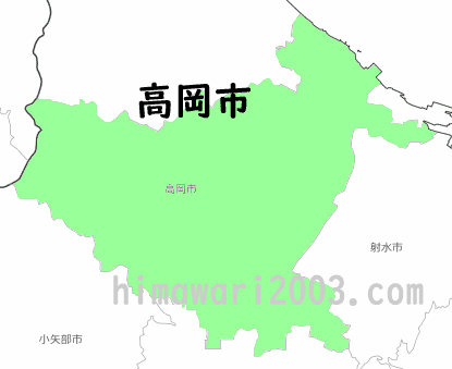 高岡市のマップ