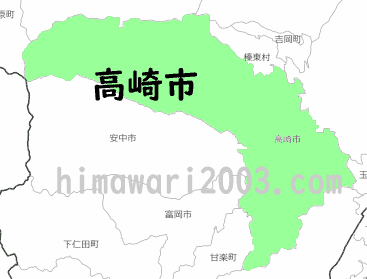 高崎市のマップ