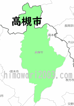 高槻市のマップ