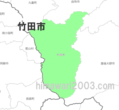 竹田市のマップ