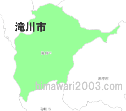 滝川市のマップ