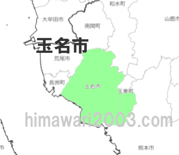 玉名市のマップ