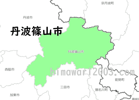 丹波篠山市のマップ