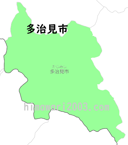 多治見市のマップ