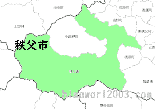 秩父市のマップ