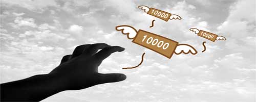 飛んでいくお金