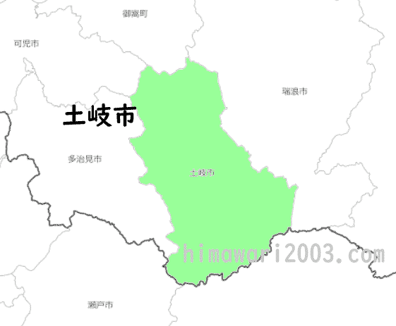土岐市のマップ