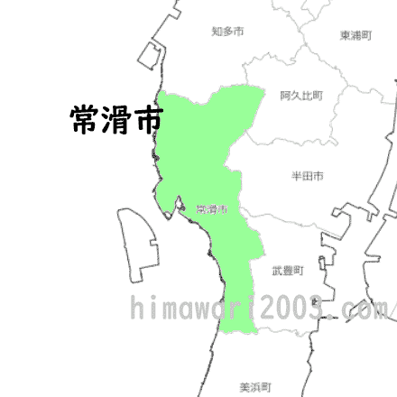 常滑市のマップ