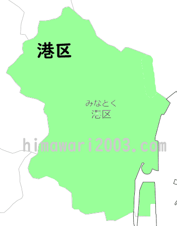 東京都港区のマップ