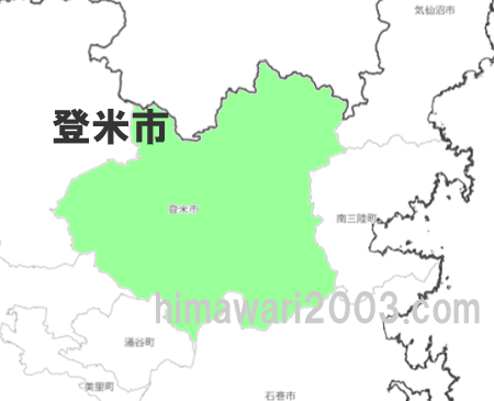 登米市のマップ