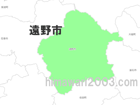 遠野市のマップ